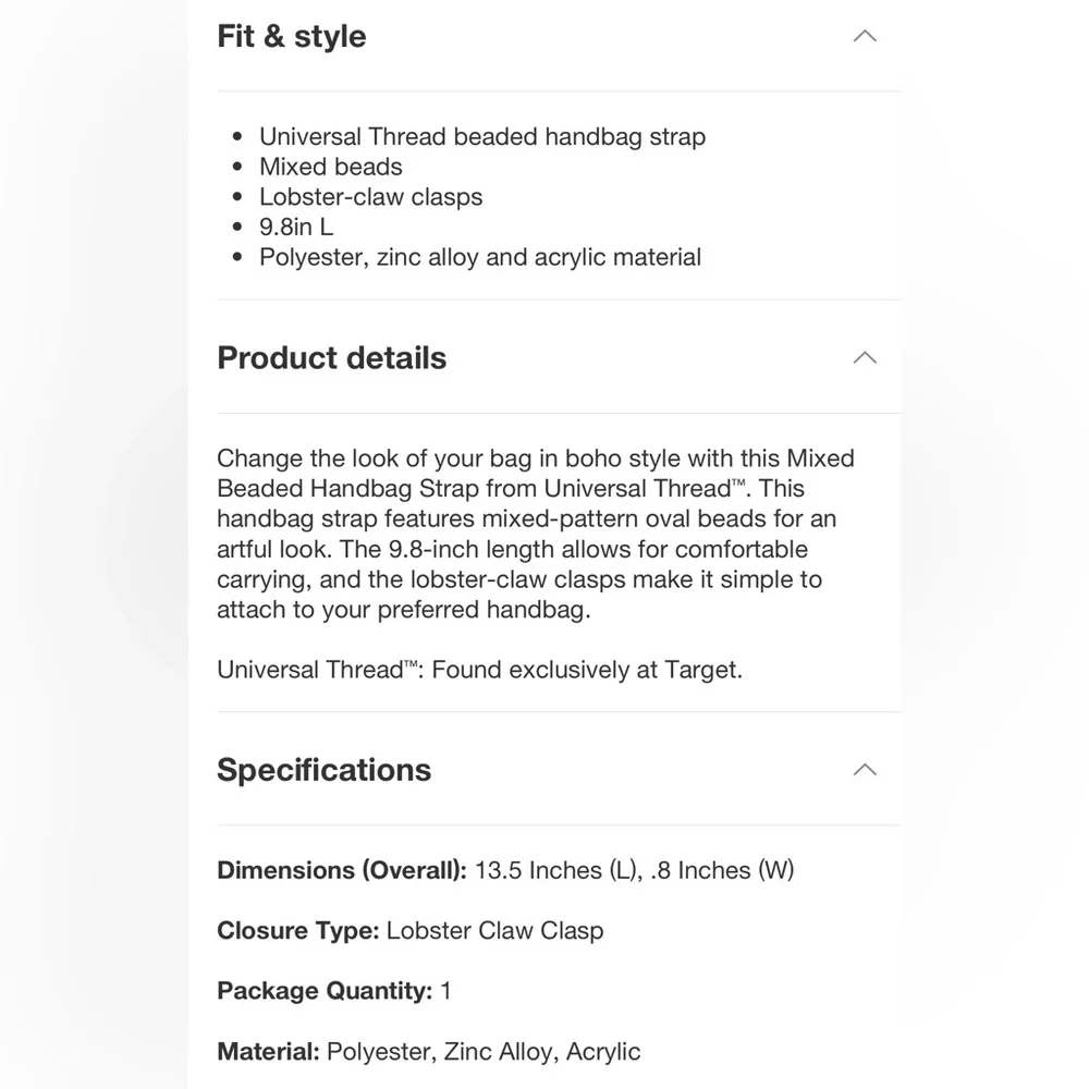 Universal Thread Multicolor Floral Shoulder Bag Strap - Picture 5 of 5